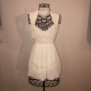 Bebe Cream Silk Cocktail Dress, size XS